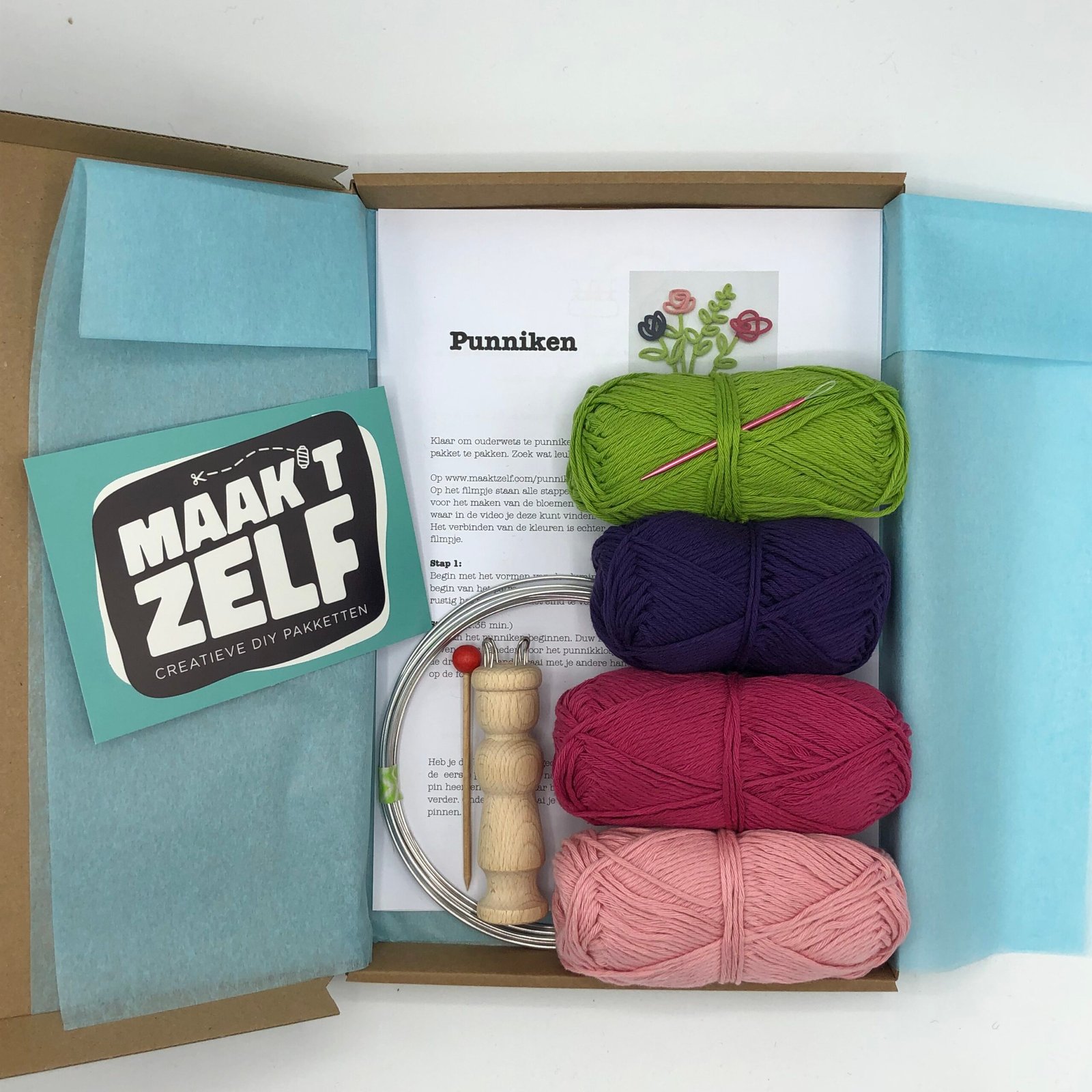 Bloemen punniken - roze/paars - Afbeelding 3