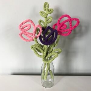 Bloemen punniken - roze/paars