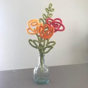 Bloemen punniken - geel/oranje/rood