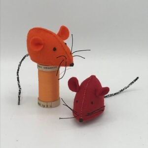 Wolvilt muisjes Rood